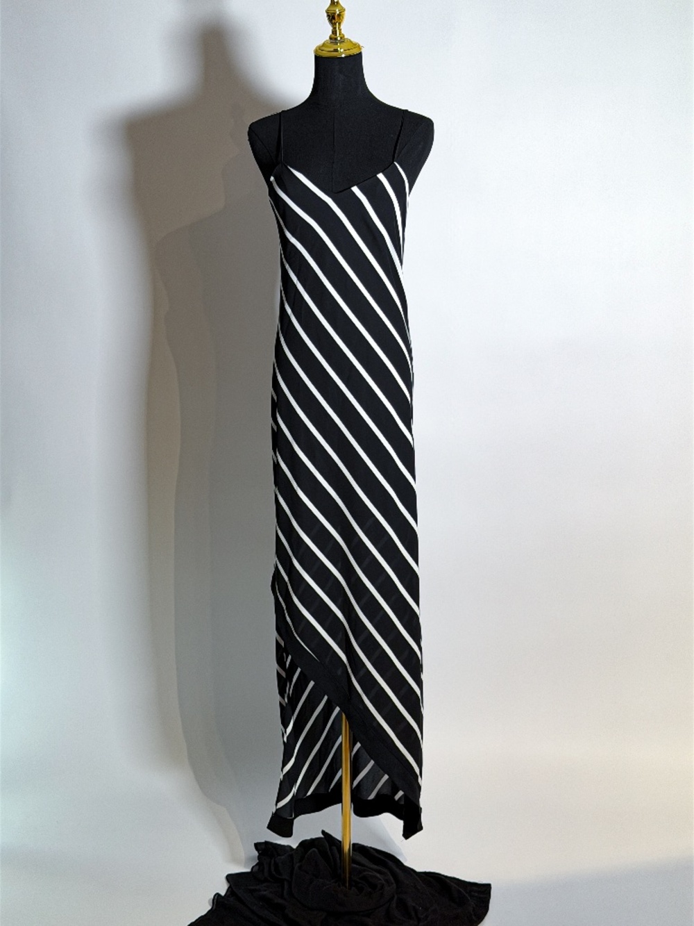 Express Black & White Striped Asymmetrical Dress – XS | EUC